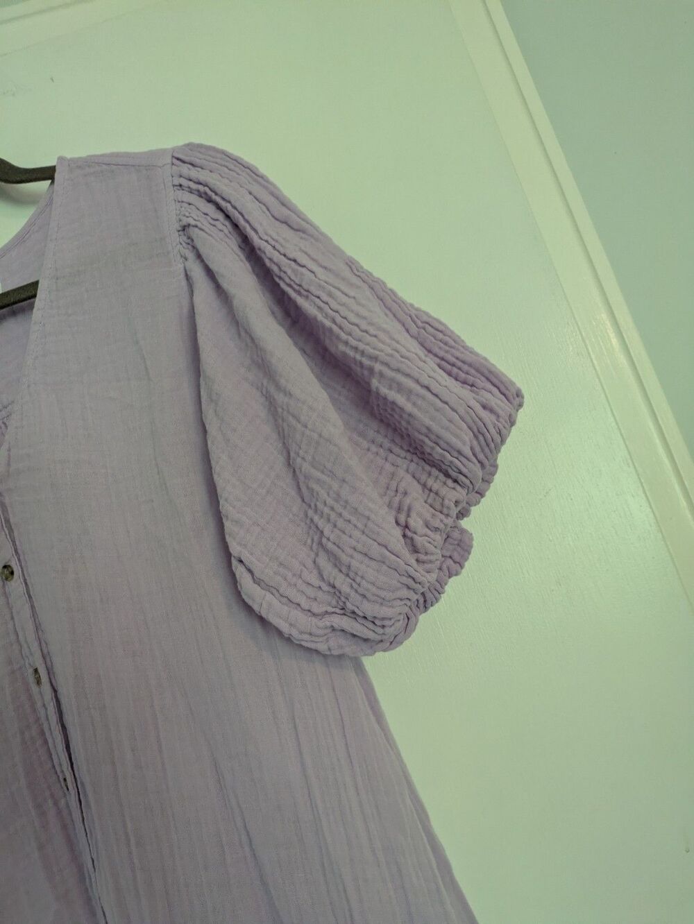 Velvet by Graham & Spencer Pauline Dress XS Purple Cotton Midi Vacation Resort - Picture 8 of 9